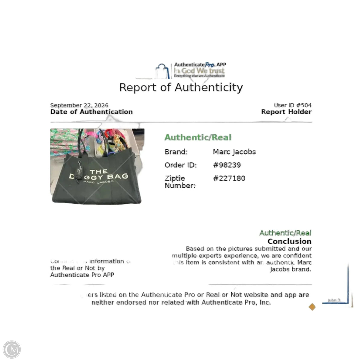 Tote Luxury Designer By Marc Jacobs, Size: Large