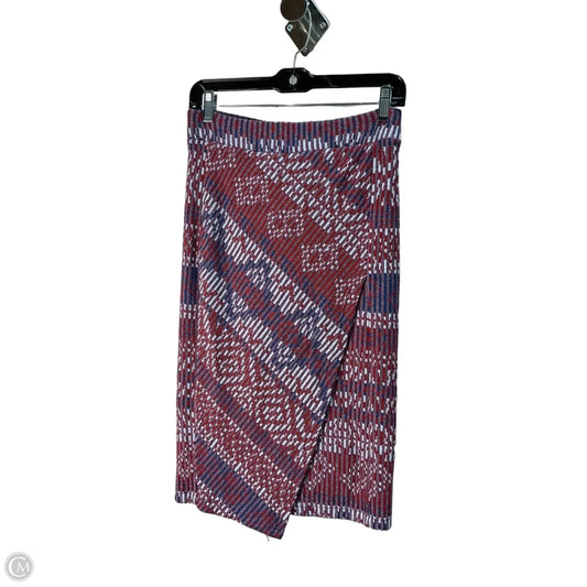Skirt Midi By Maeve In Blue & Red, Size: 2