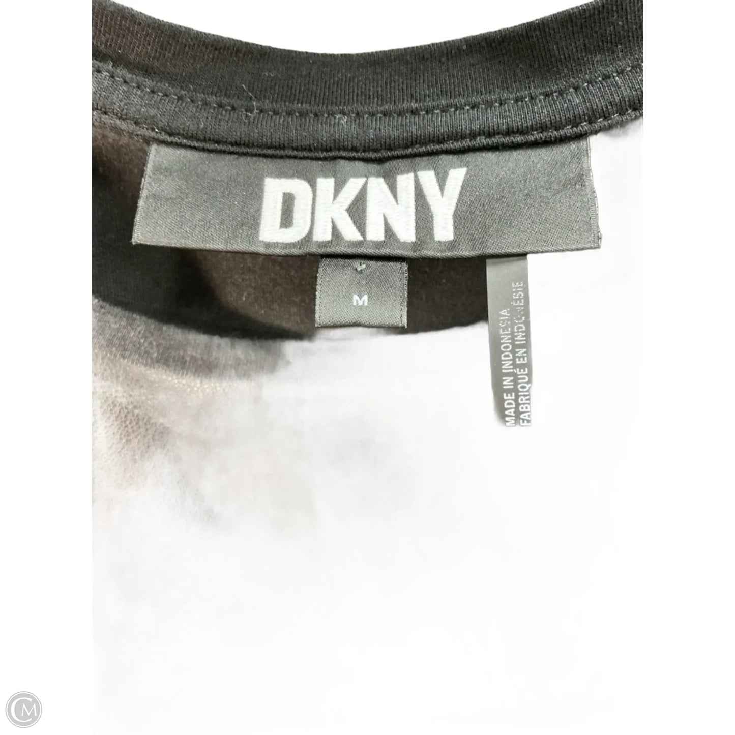 Top Short Sleeve By Dkny In Black, Size: M