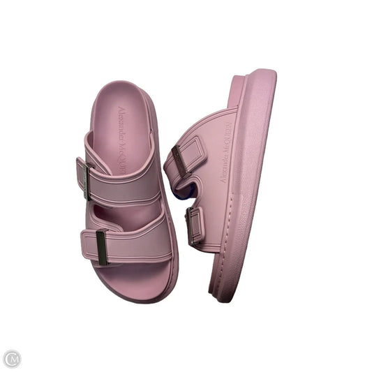 Sandals Luxury Designer By Alexander Mcqueen In Pink, Size: 7.5