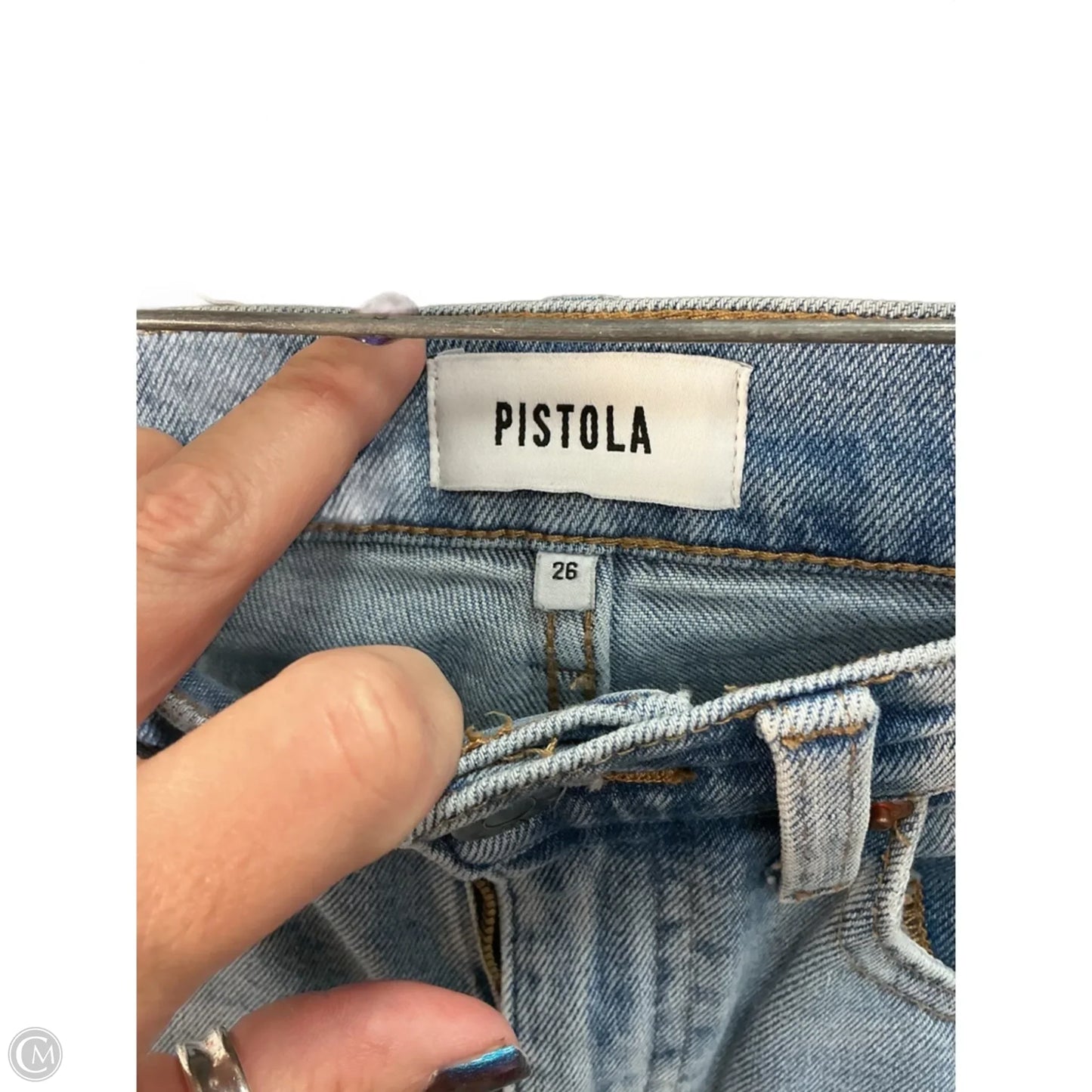 Jeans Straight By Pistola In Blue, Size: 4