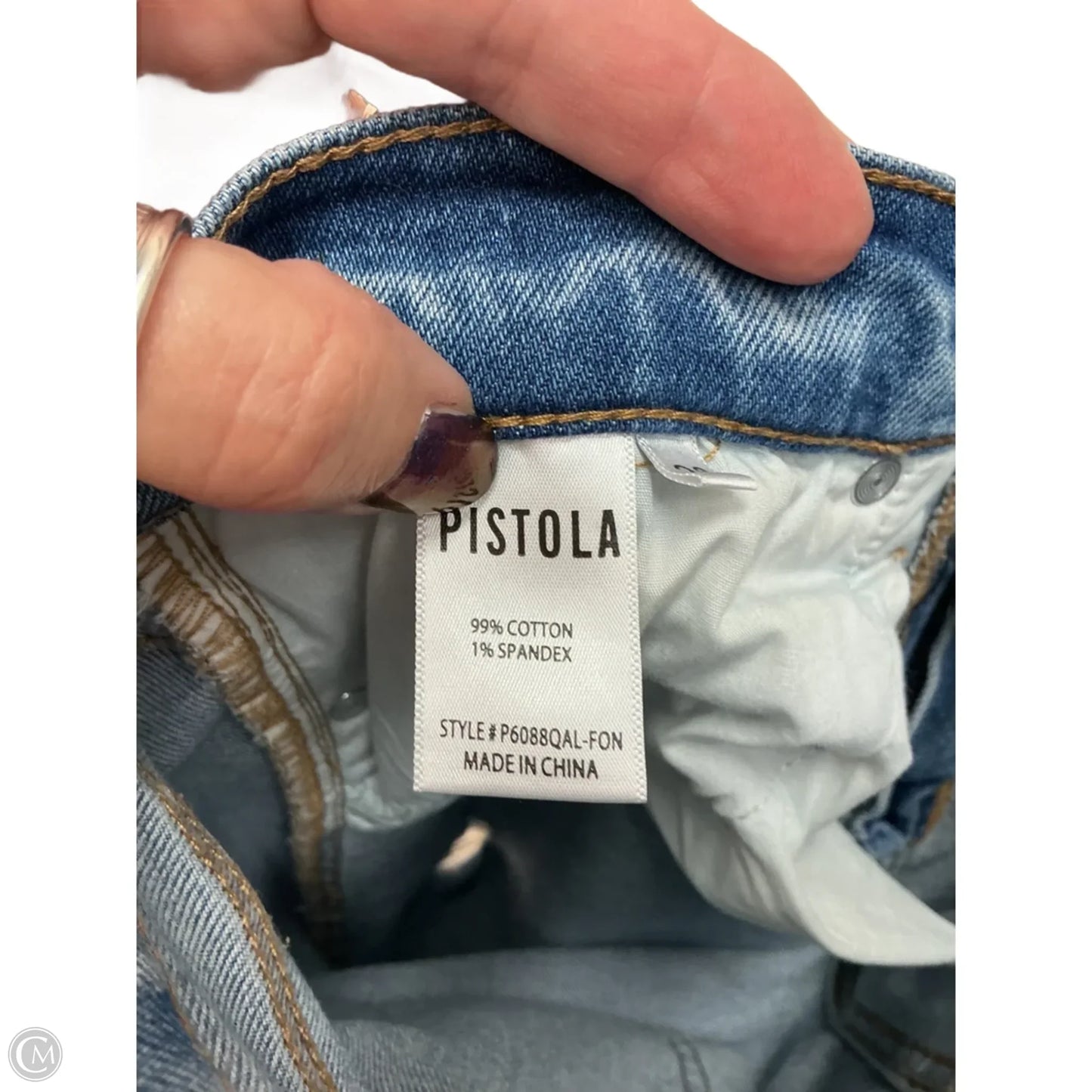 Jeans Straight By Pistola In Blue, Size: 4