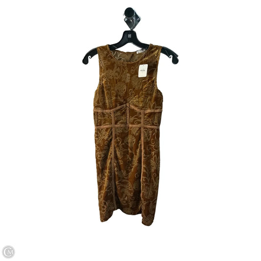 Dress Party Midi By Anthropologie In Bronze, Size: S