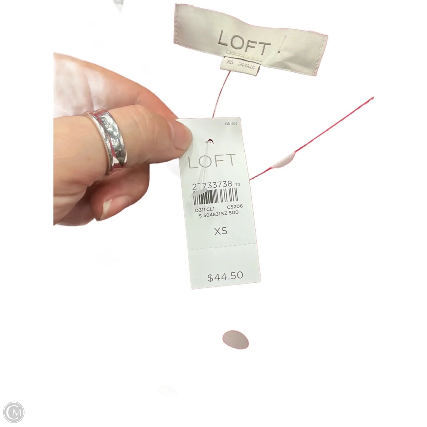 Top Sleeveless By Loft In Red & White, Size: Xs