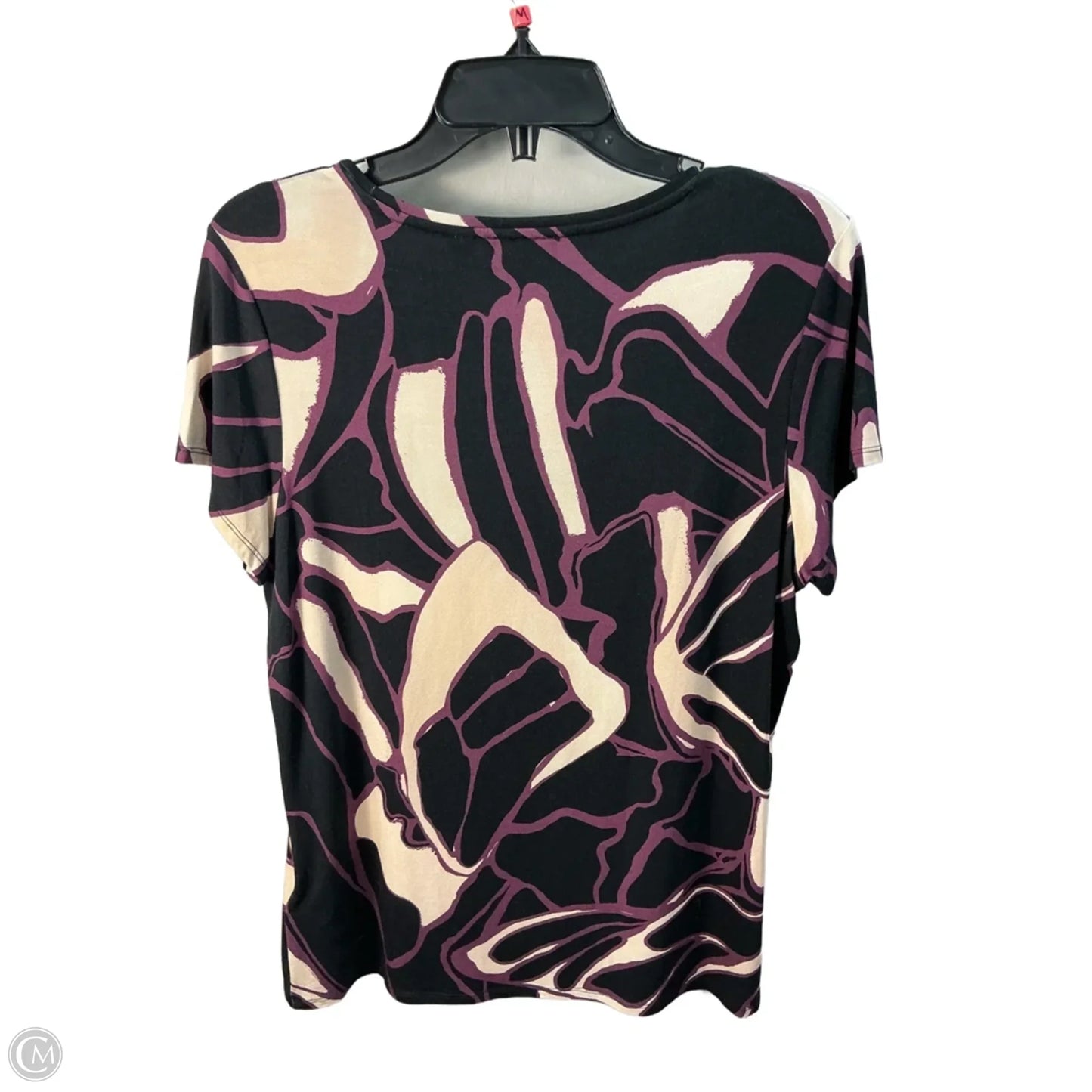 Top Short Sleeve By Ted Baker In Black & Purple, Size: L
