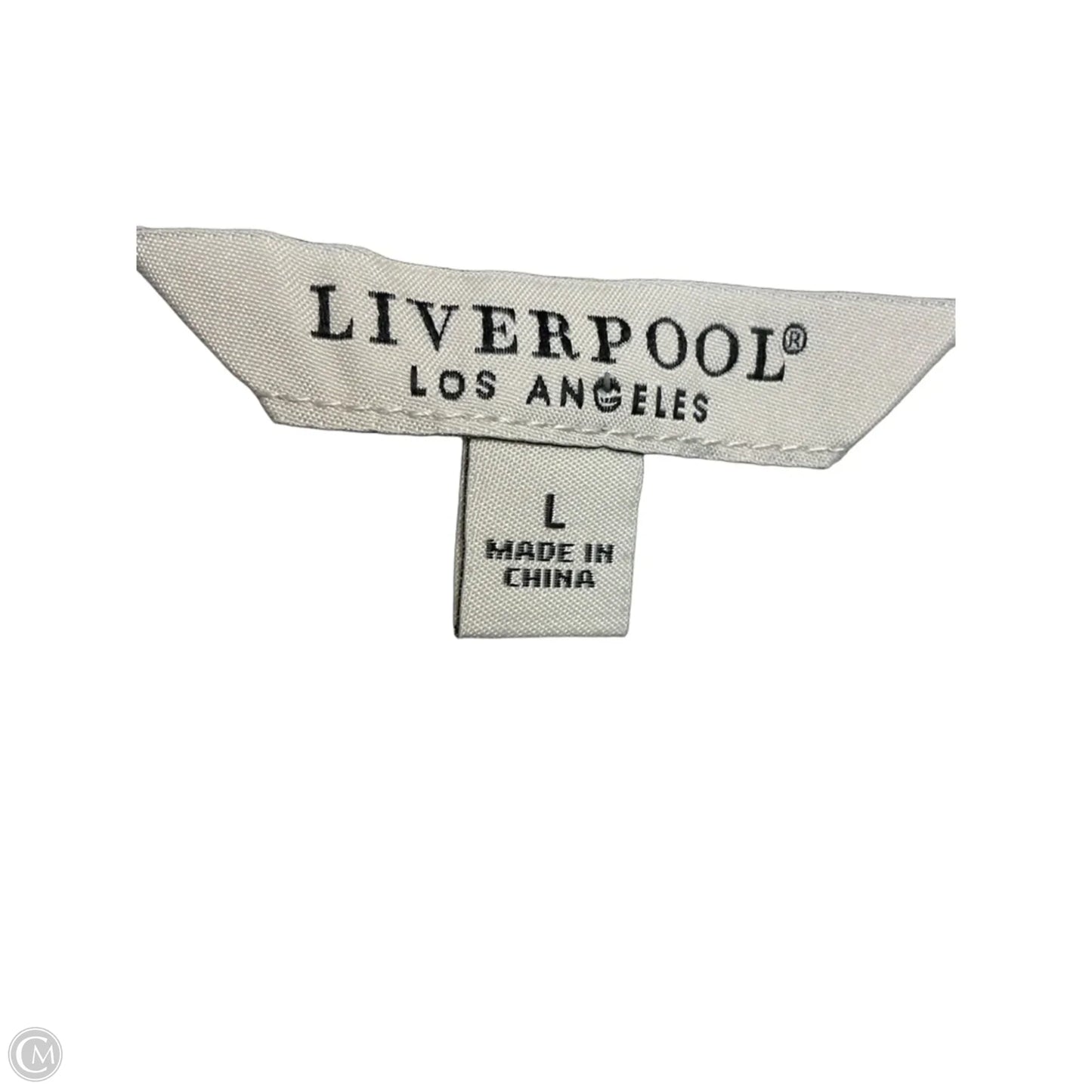 Top Short Sleeve By Liverpool In Grey & Tan, Size: L