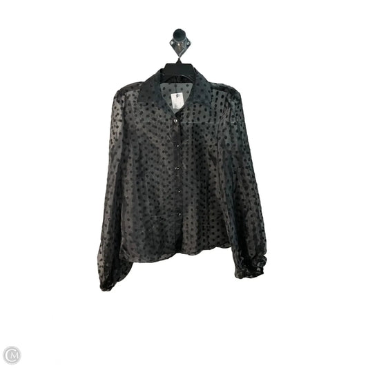 Blouse Long Sleeve By Boohoo Boutique In Black, Size: Xl