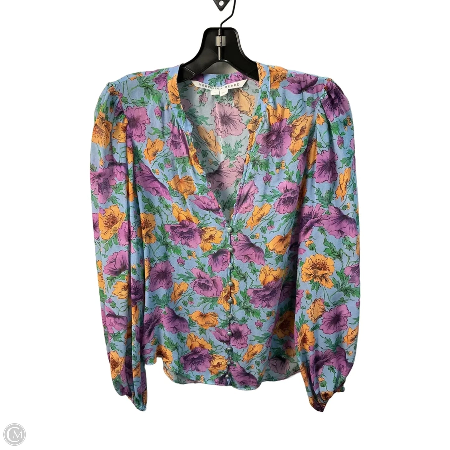 Top Long Sleeve By Veronica Beard In Floral Print, Size: 4