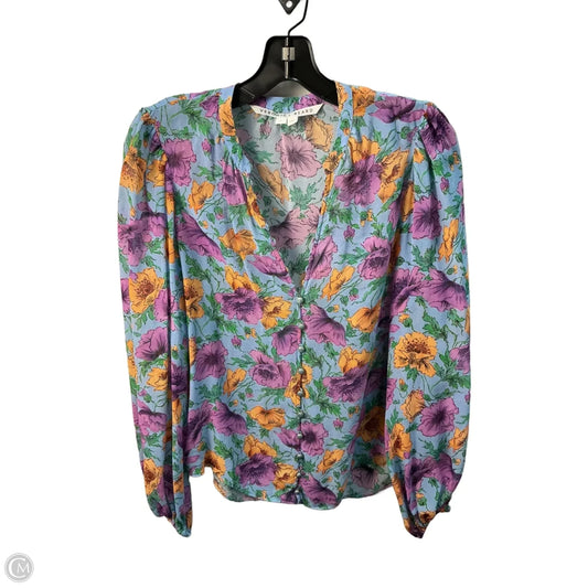 Top Long Sleeve By Veronica Beard In Floral Print, Size: 4