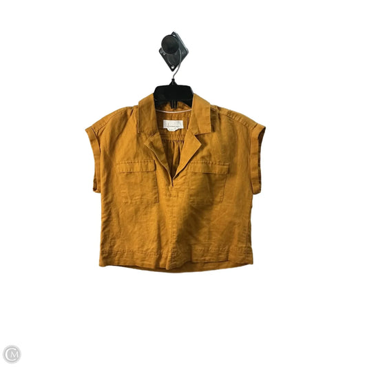 Top Short Sleeve By Anthropologie In Bronze, Size: Xs