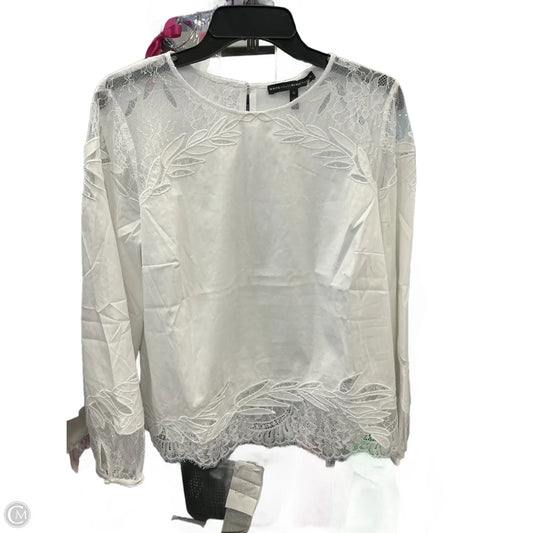 Top Long Sleeve By White House Black Market In White, Size: 12