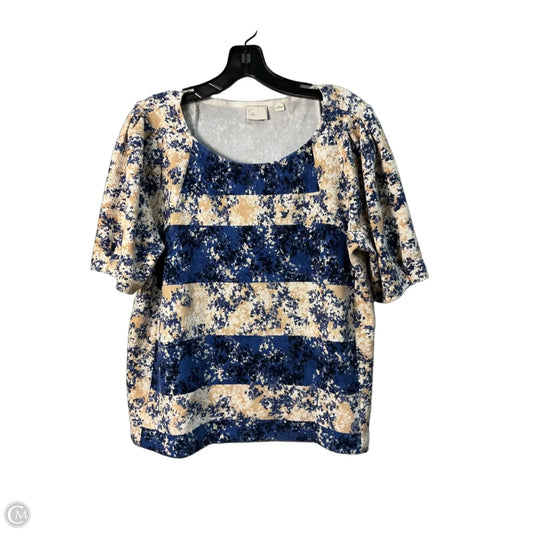 Top Short Sleeve By Anthropologie In Multi-colored, Size: Xl