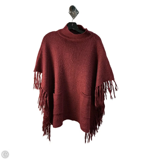Sweater By Steve Madden In Maroon, Size: Osfm