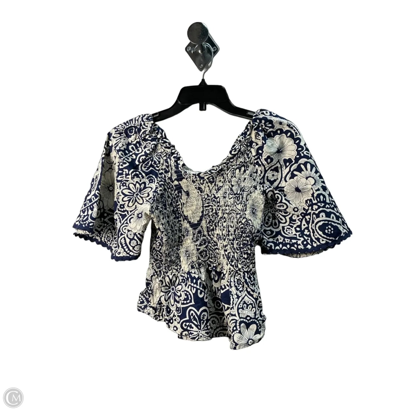 Top Short Sleeve By Clothes Mentor In Floral Print, Size: S