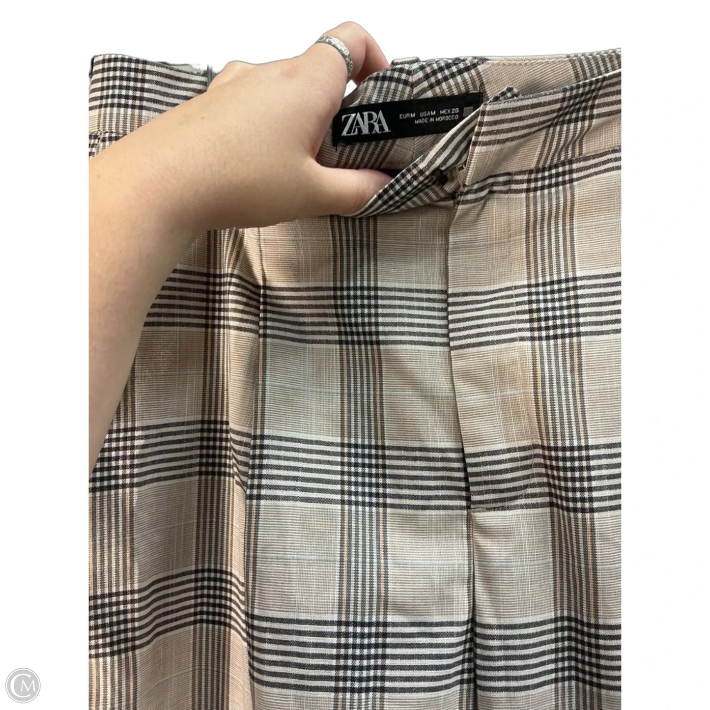 Pants Dress By Zara In Plaid Pattern, Size: M
