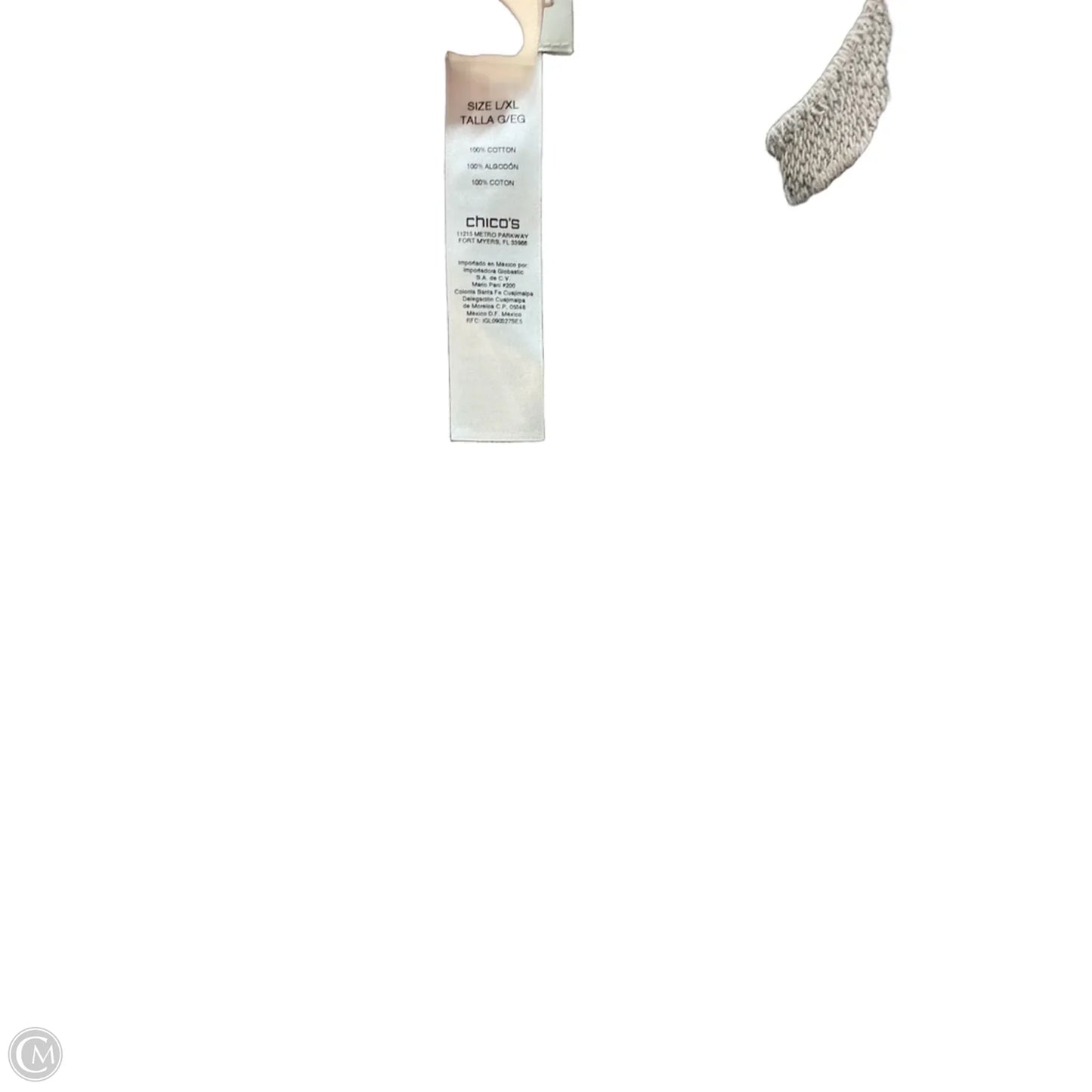 Top Sleeveless By Chicos In Grey, Size: L