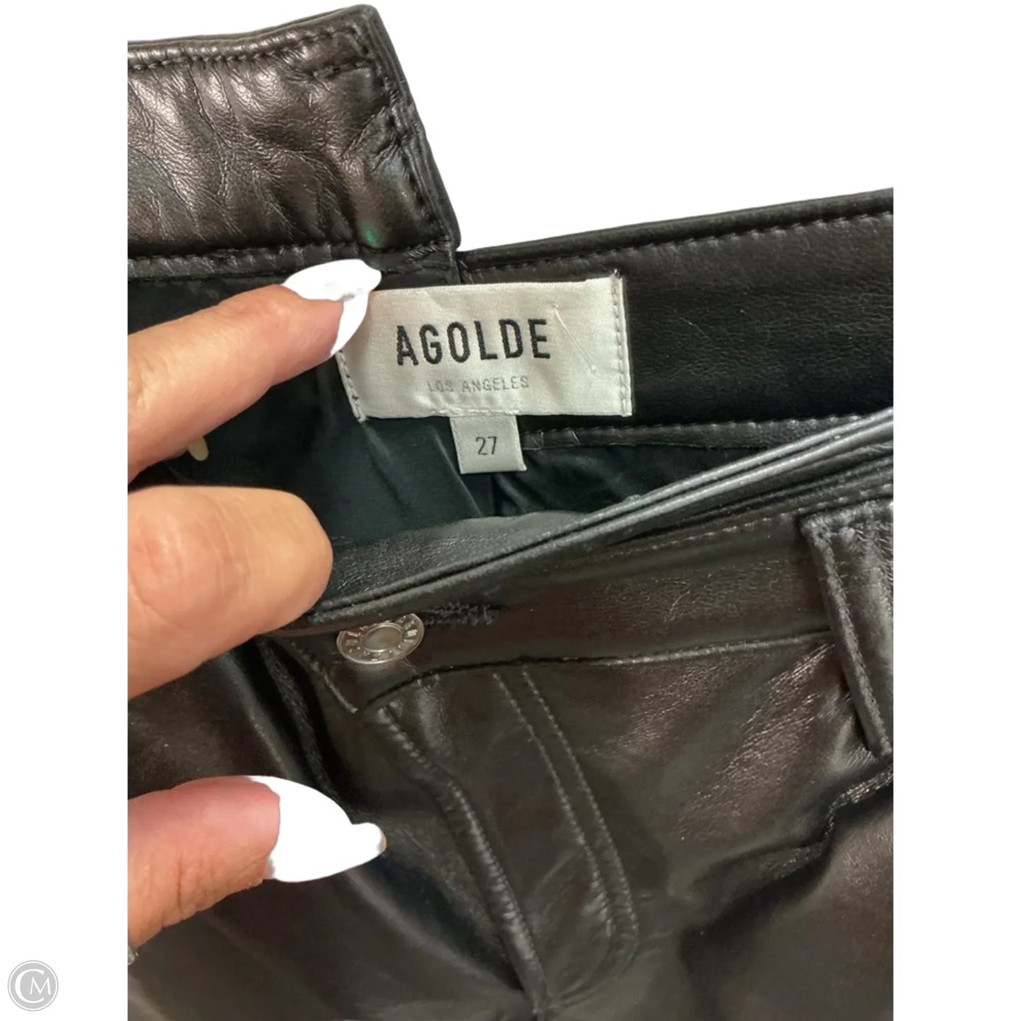 Jeans Boot Cut By Agolde In Black, Size: 4