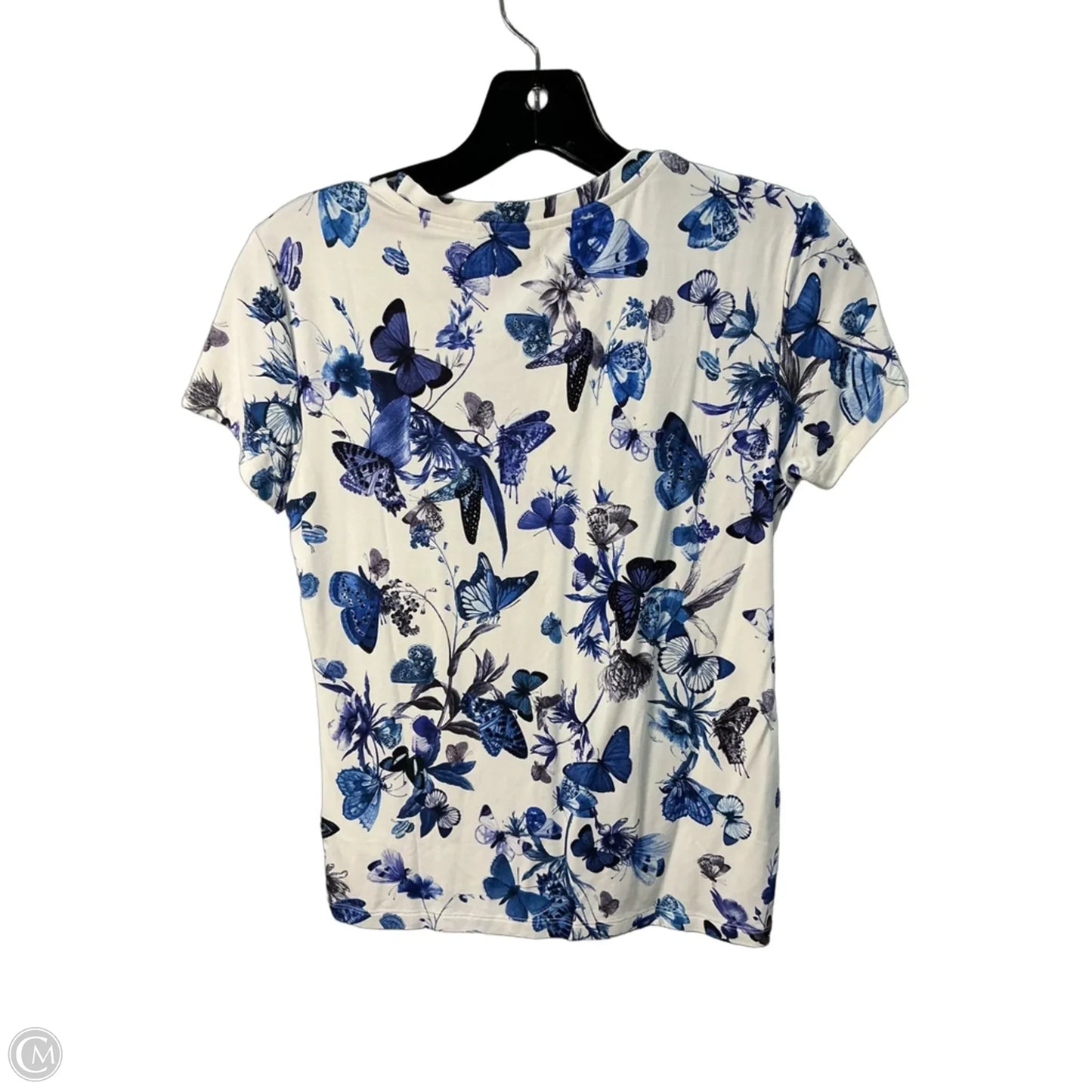 Top Short Sleeve Basic By L Agence In Blue, Size: S