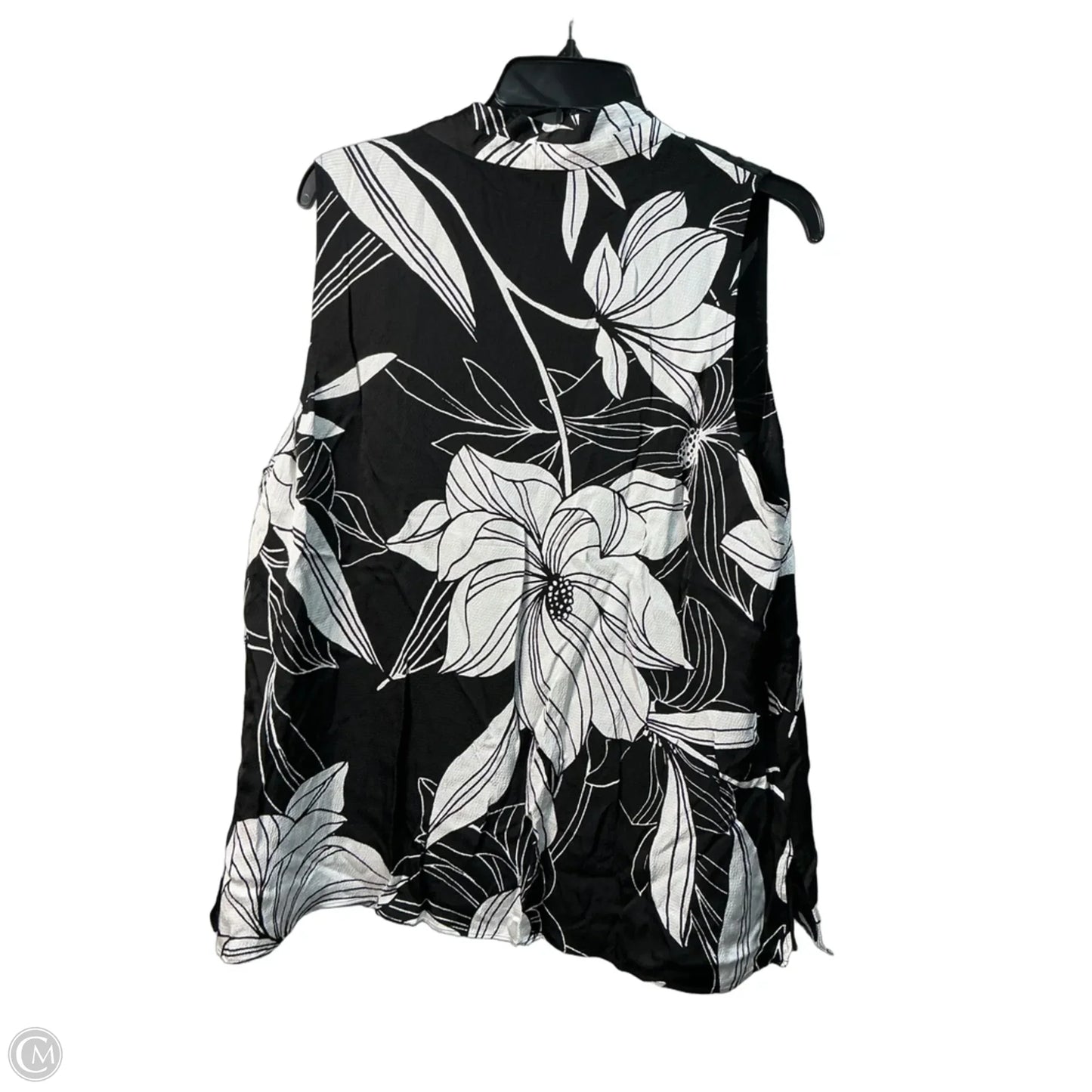 Top Sleeveless By White House Black Market In Black & White, Size: Xl