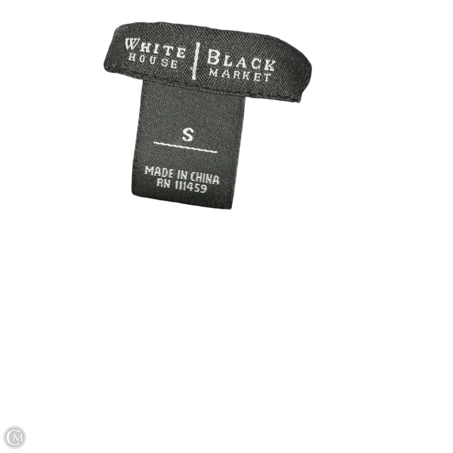 Top Short Sleeve By White House Black Market In Black & White, Size: S