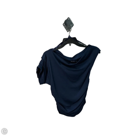 Top Short Sleeve By Loft In Navy, Size: S