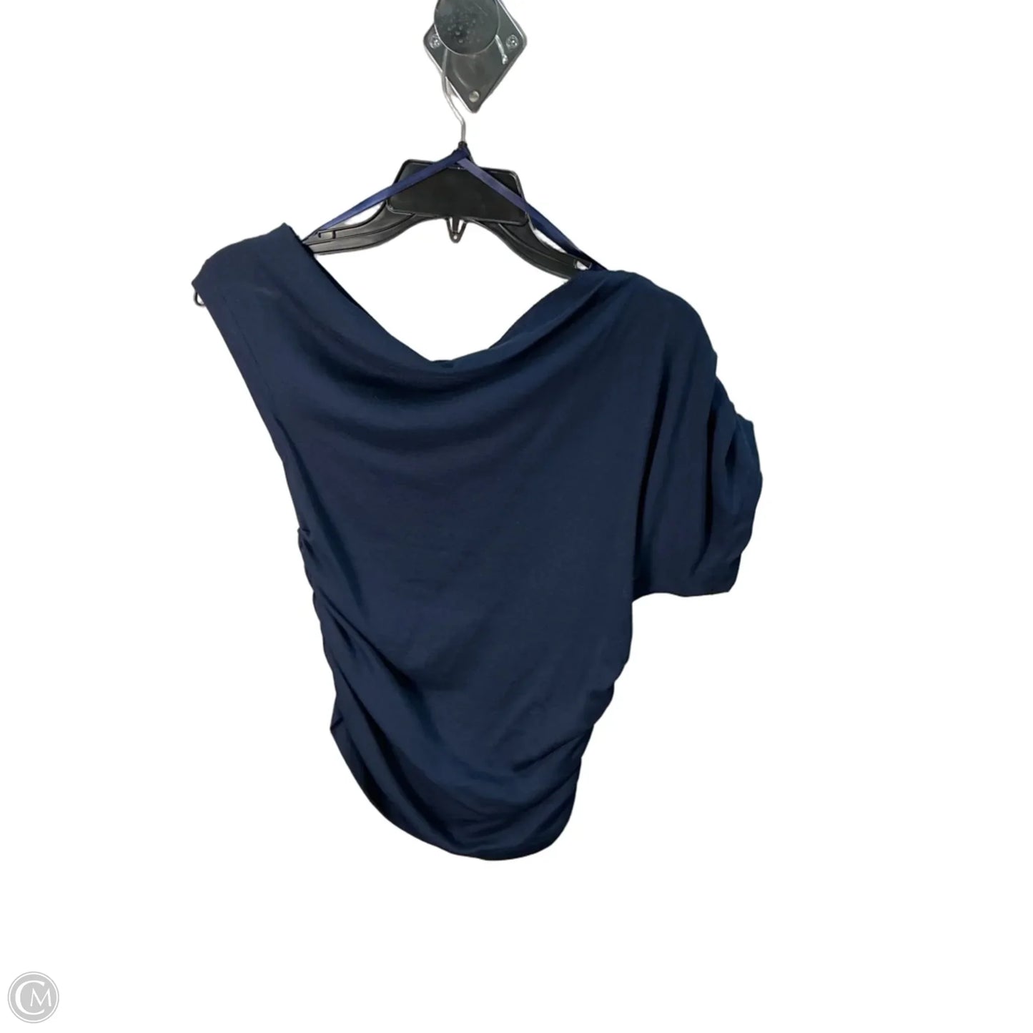 Top Short Sleeve By Loft In Navy, Size: S