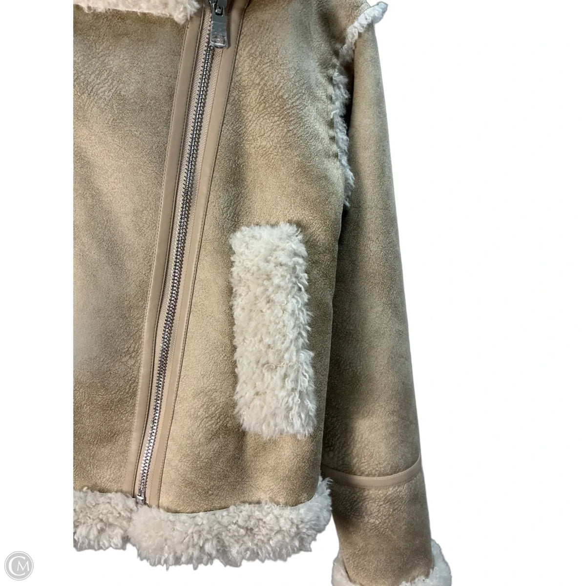 Jacket Leather By Nordstrom In Tan, Size: S