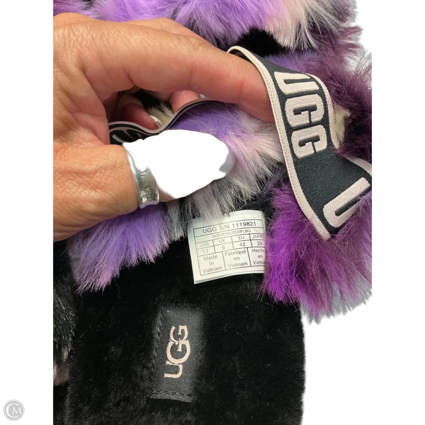 Sandals Designer By Ugg In Purple, Size: 11