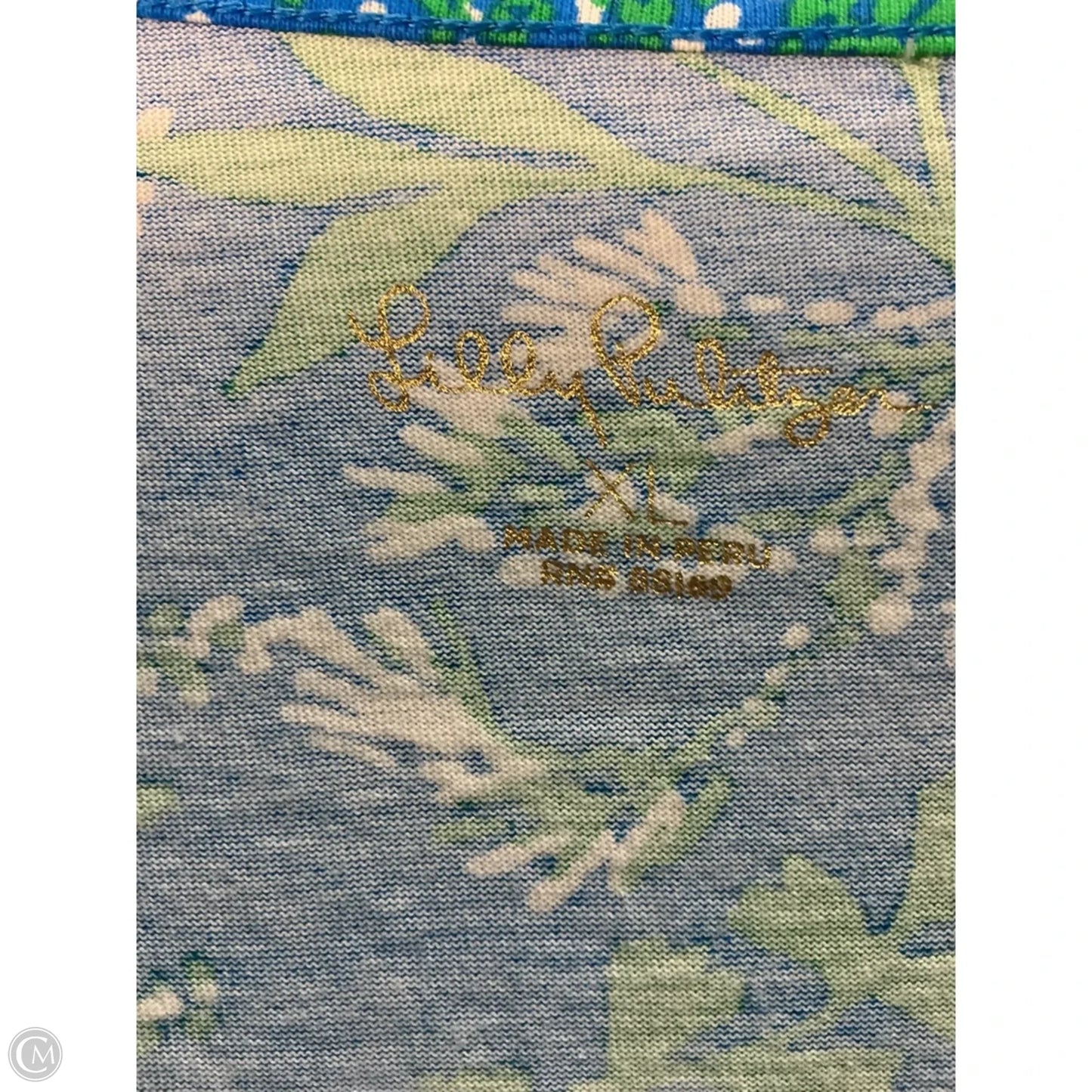 Dress Designer By Lilly Pulitzer In Blue & Green, Size: Xl