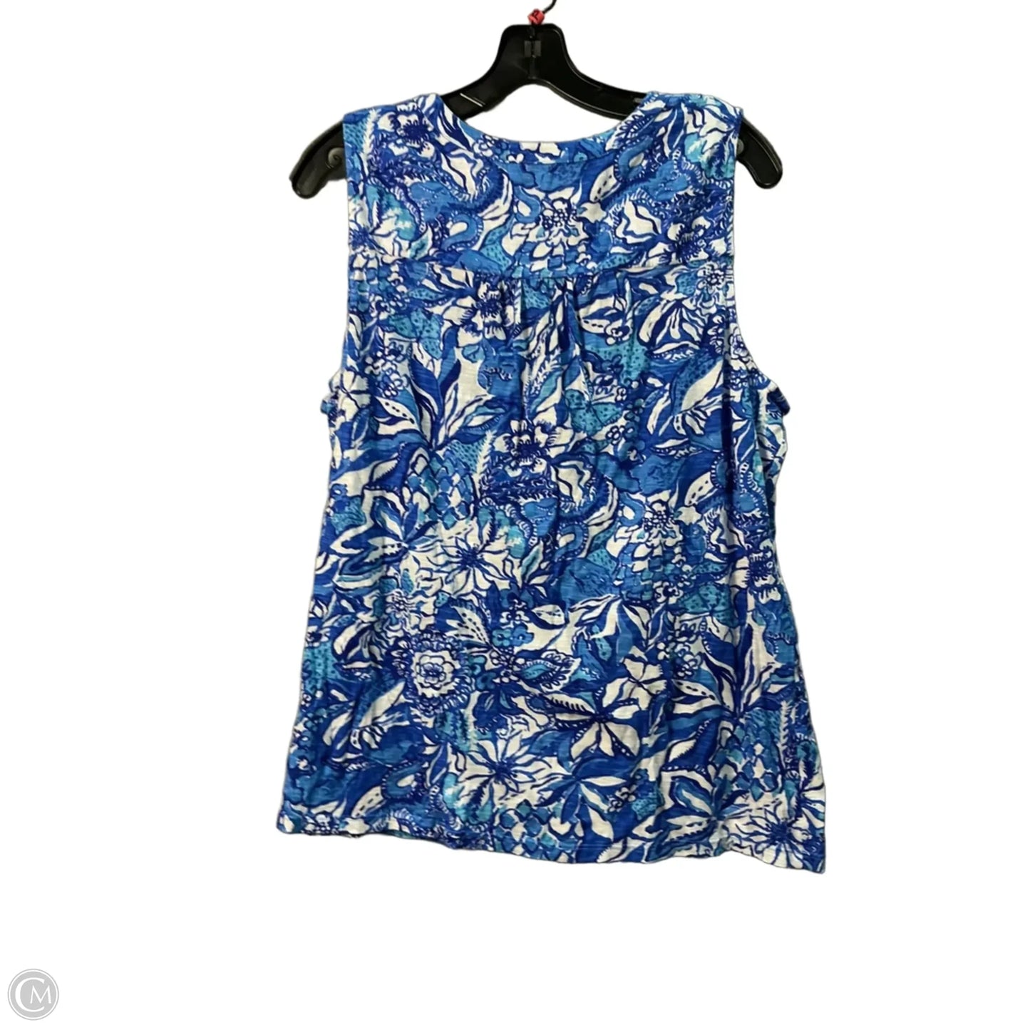 Top Sleeveless Designer By Lilly Pulitzer In Blue, Size: Xl
