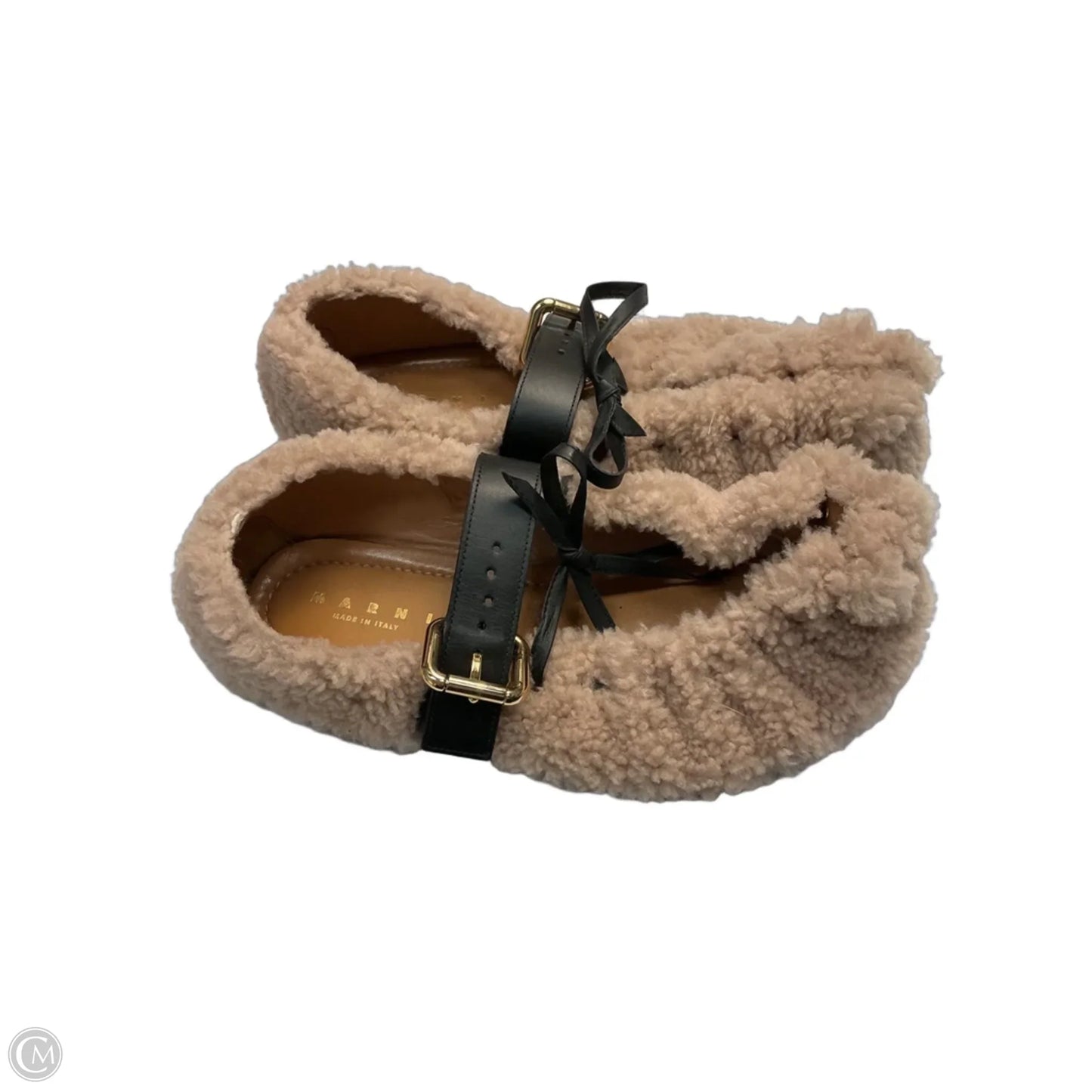Slippers Designer By Marni In Tan, Size: 7