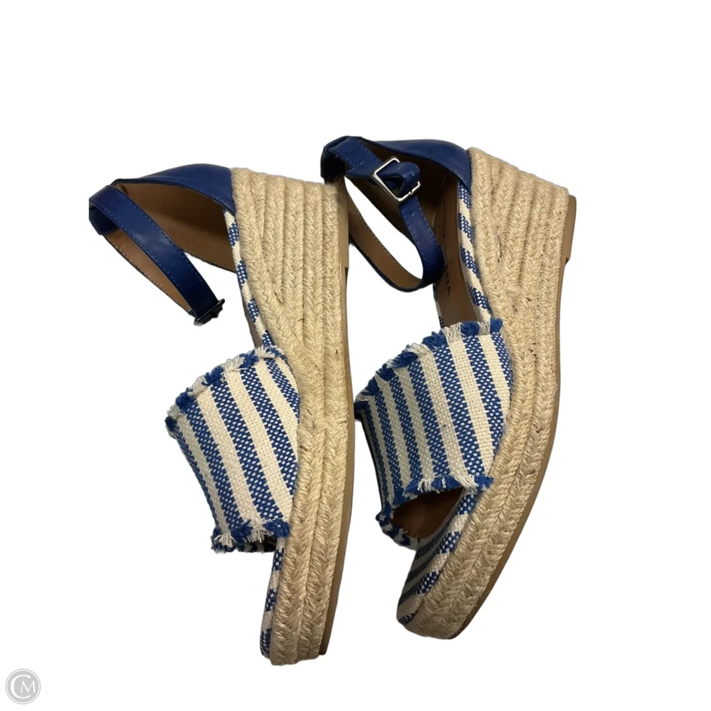 Sandals Heels Block By Clothes Mentor In Blue, Size: 10