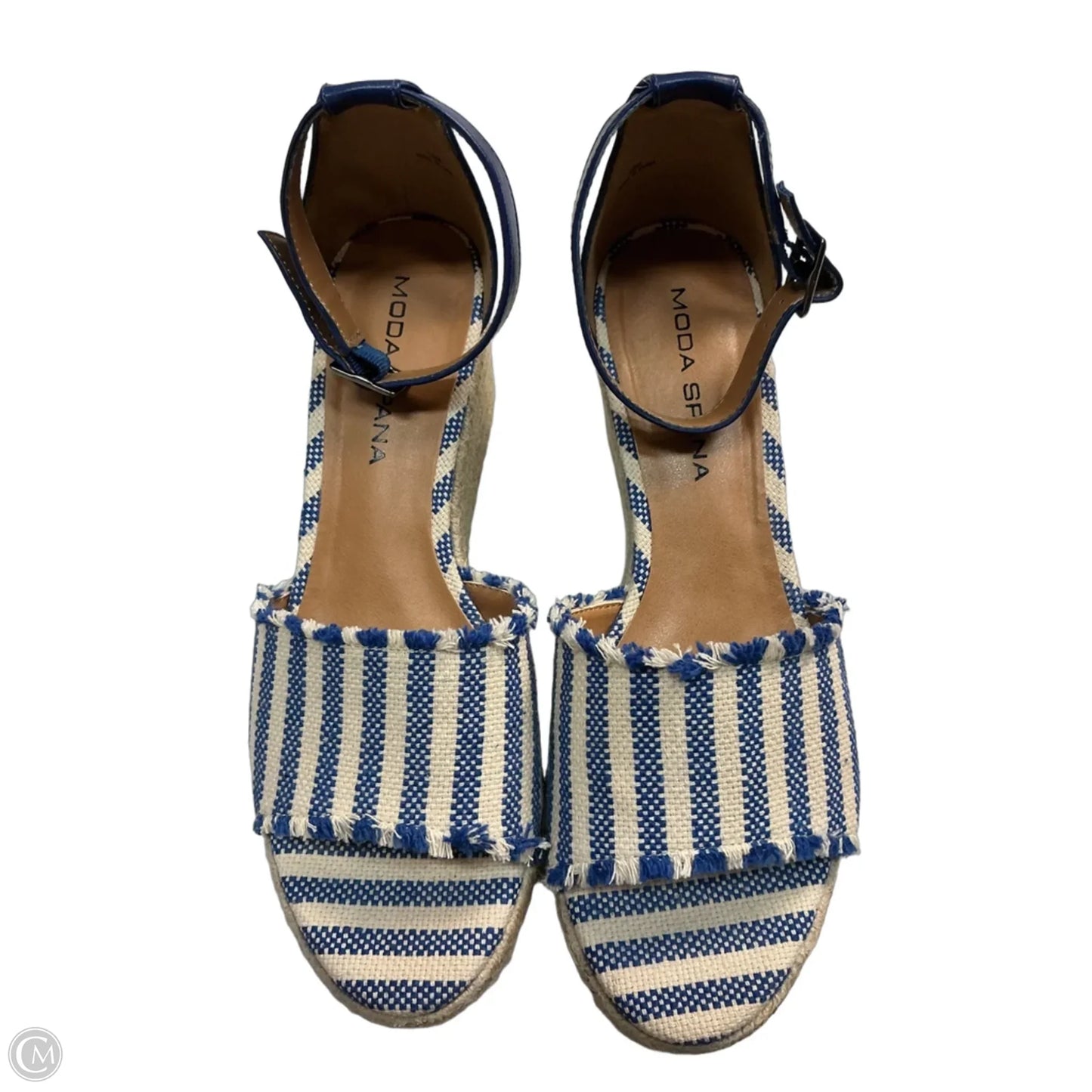 Sandals Heels Block By Clothes Mentor In Blue, Size: 10