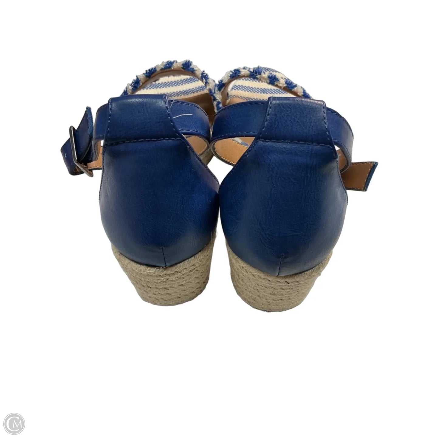 Sandals Heels Block By Clothes Mentor In Blue, Size: 10