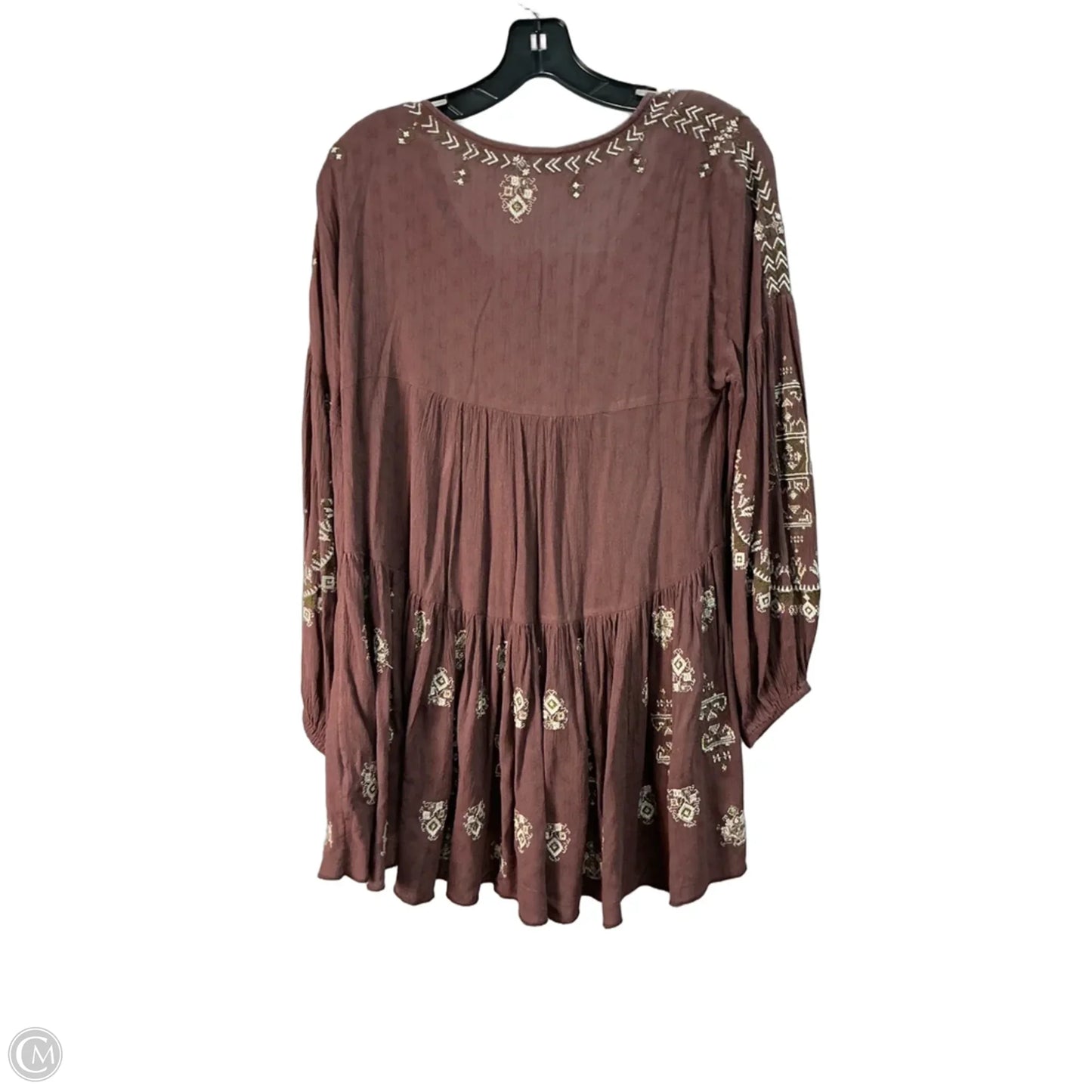 Top Long Sleeve By Free People In Brown, Size: Xs