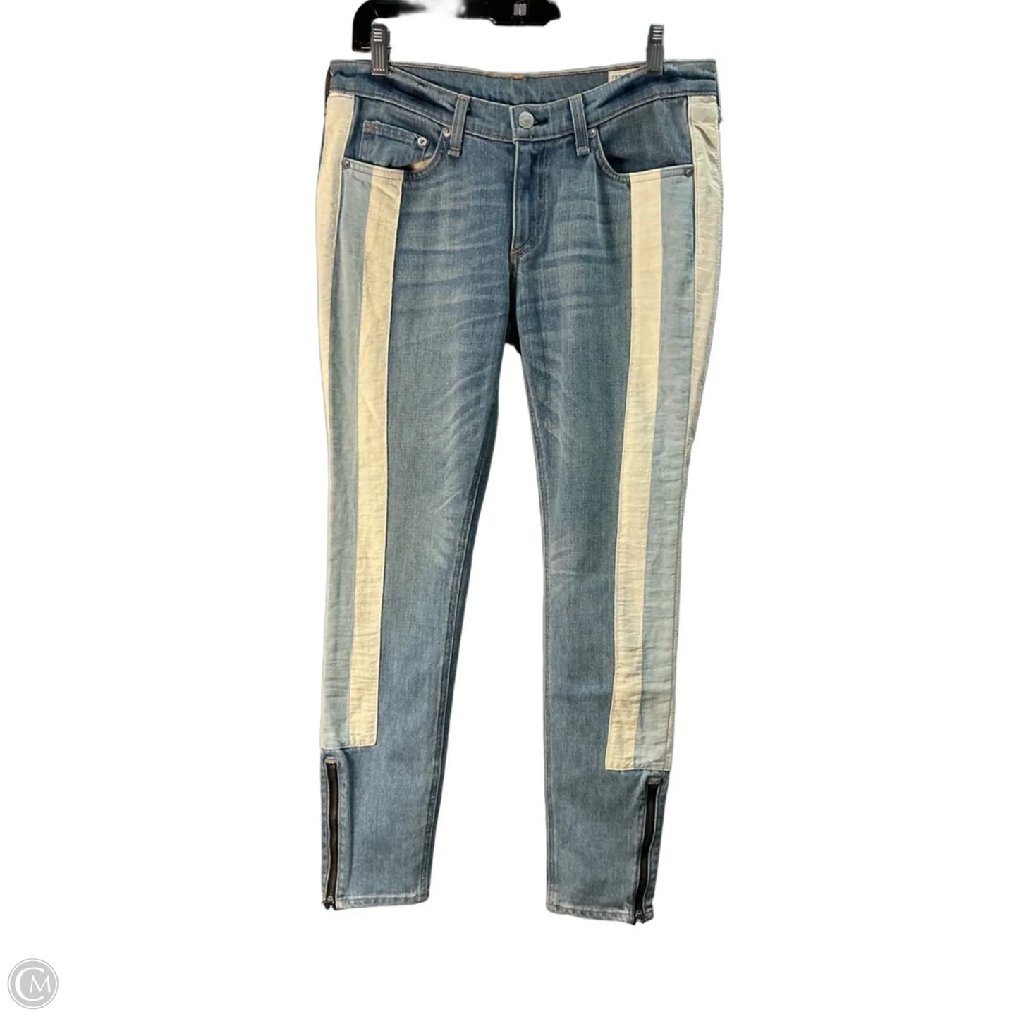 Jeans Skinny By Rag And Bone In Blue Denim, Size: 6