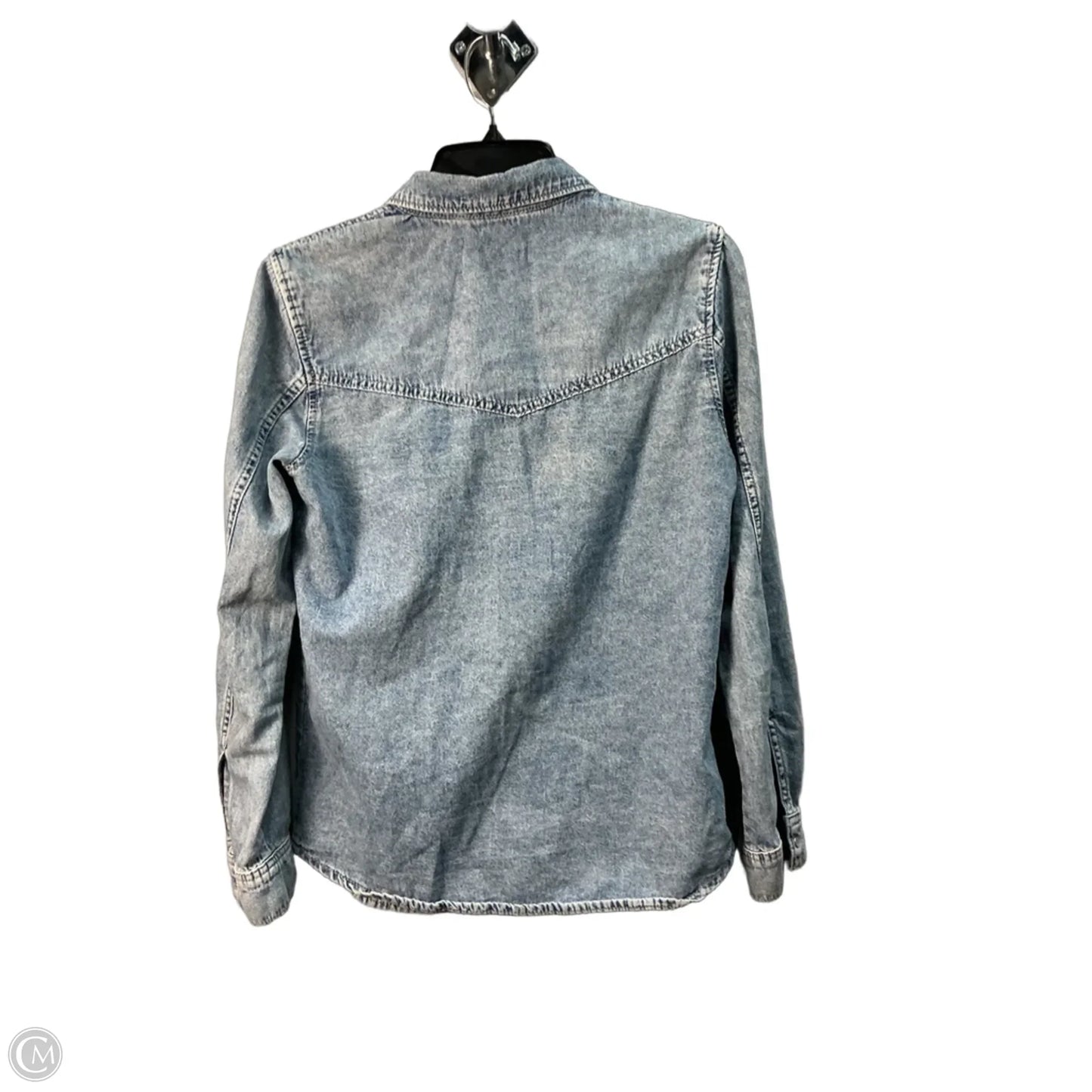 Jacket Denim By Mng In Blue Denim, Size: 4