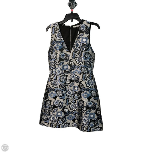 Dress Designer By Alice + Olivia In Blue & Silver, Size: S