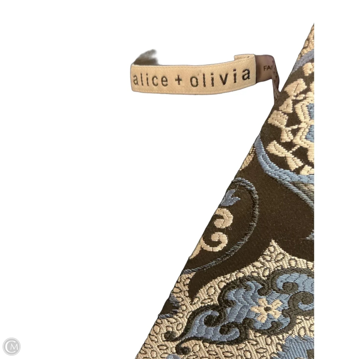 Dress Designer By Alice + Olivia In Blue & Silver, Size: S