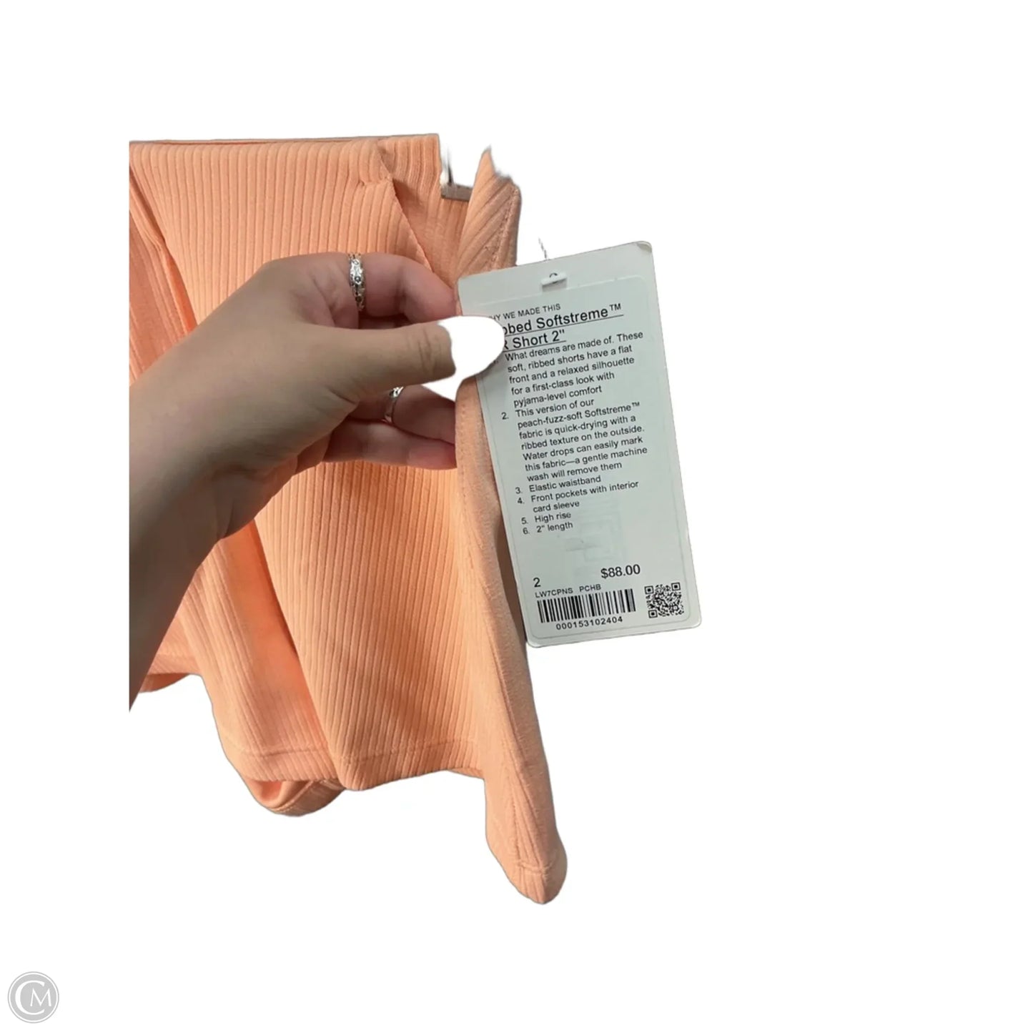 Athletic Shorts By Lululemon In Orange, Size: Xs