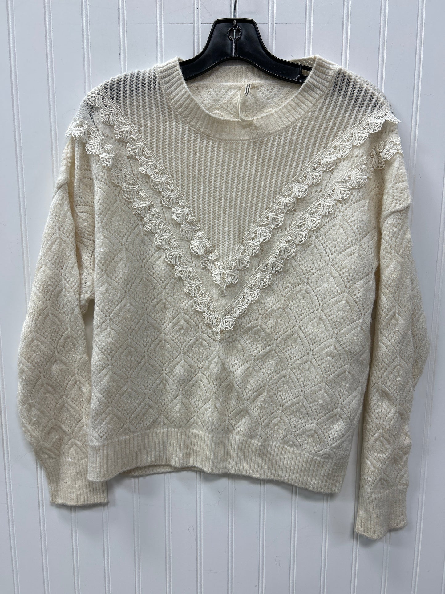 Sweater By Anthropologie In Cream, Size:S
