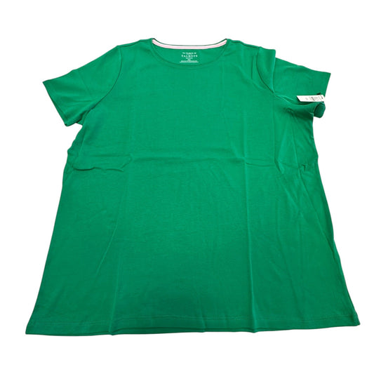 Top Ss Basic By Talbots In Green, Size:2X
