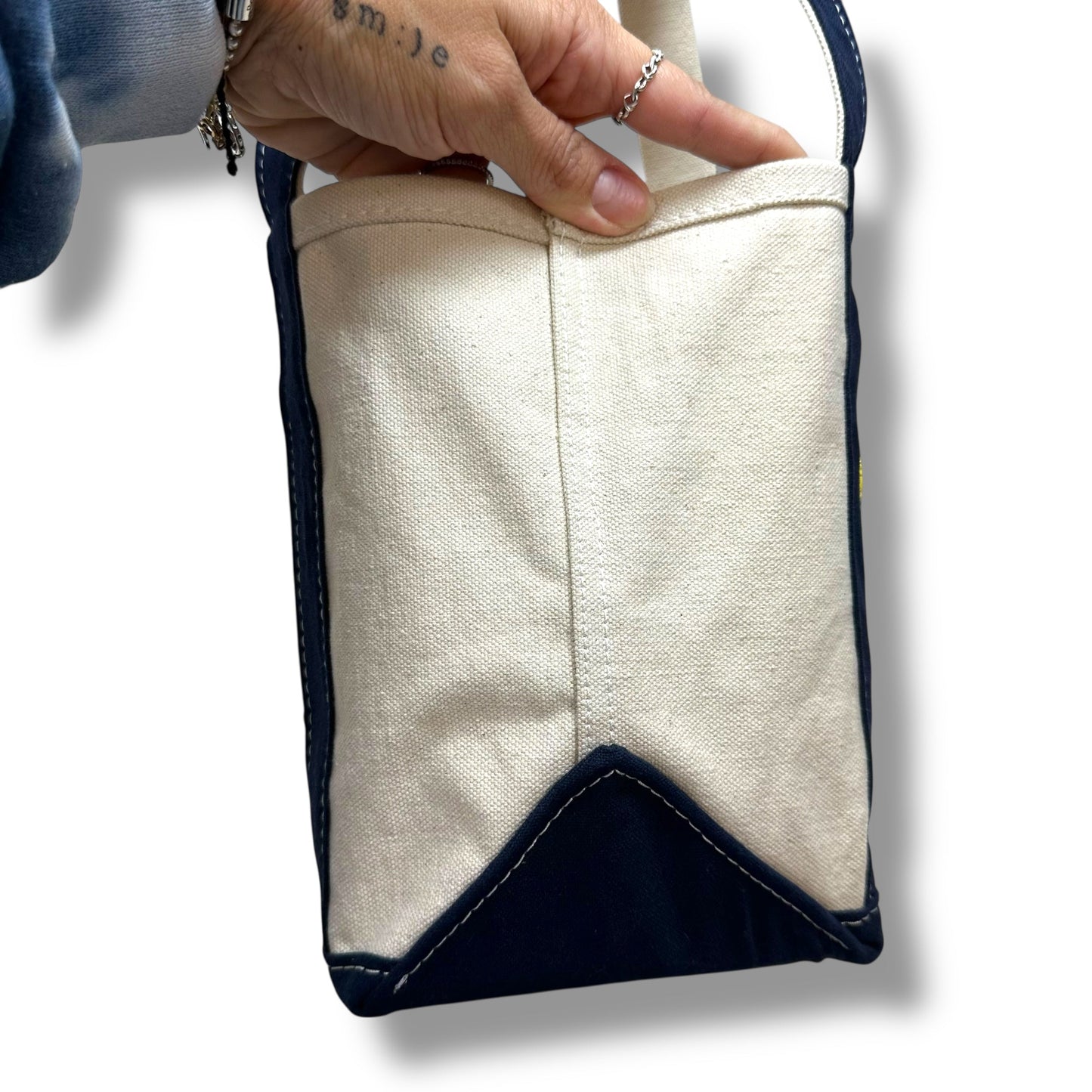 Hartley Beaded canvas lemon Tote By Anthropologie, Size: Small