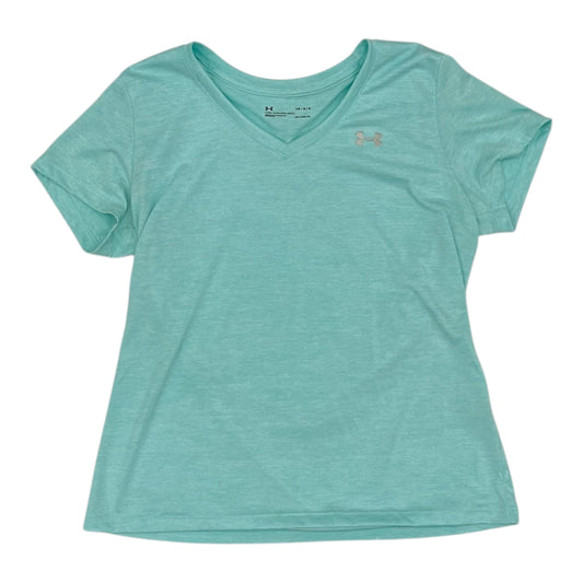 Athletic Top Ss By Under Armour In Aqua, Size:L