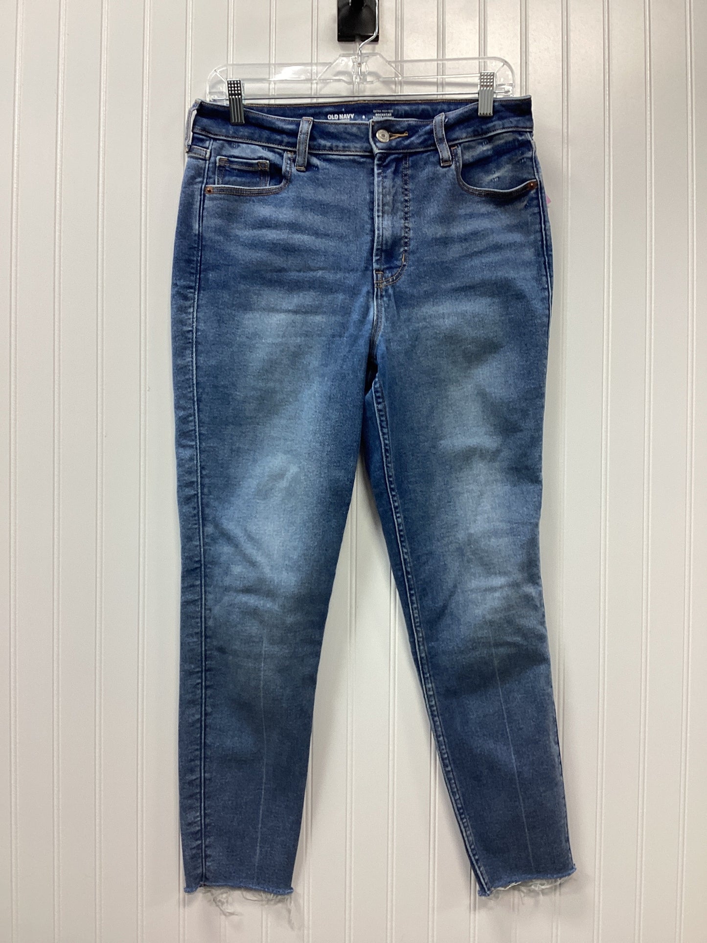Jeans Skinny By Old Navy In Blue Denim, Size:8
