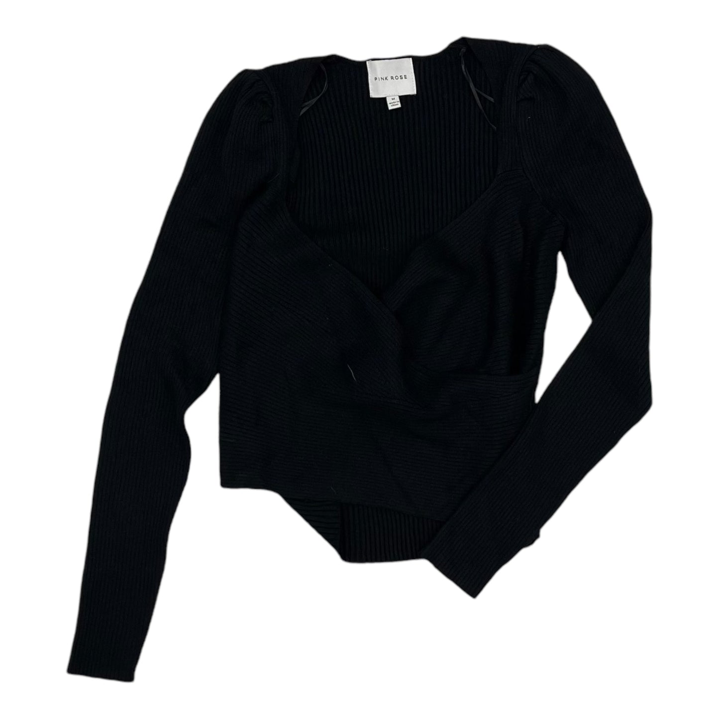 Top Ls By Pink Rose In Black, Size:M