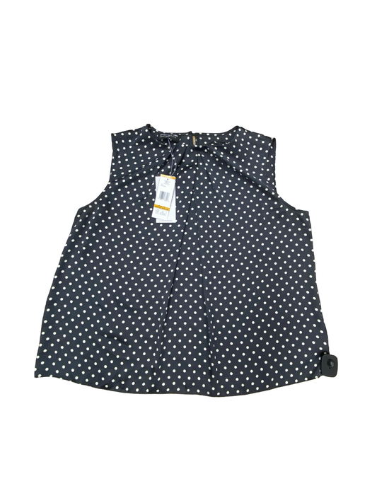 Top Sleeveless By Jones New York In Polkadot Pattern, Size:16