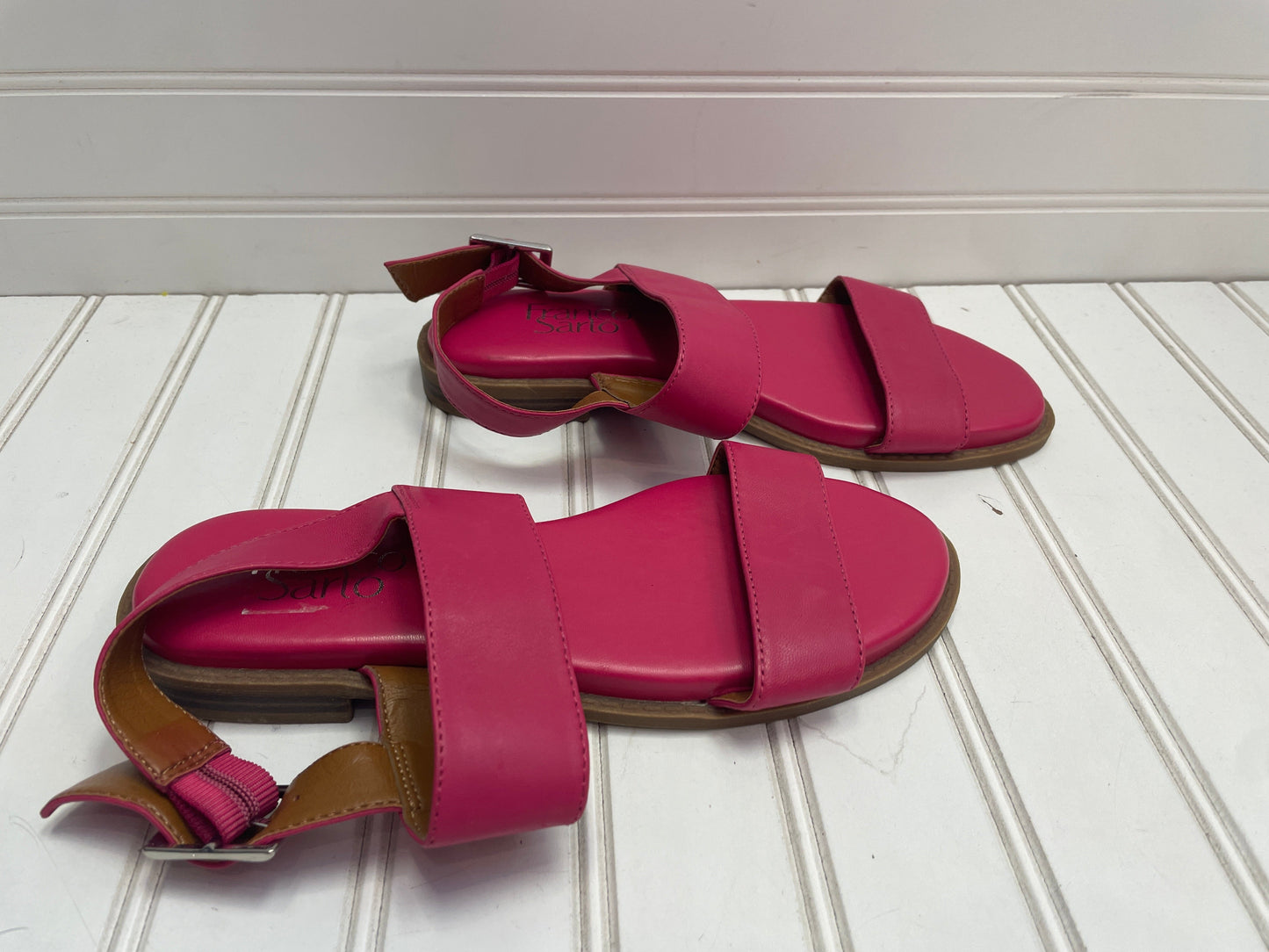 Pink Sandals Flats Franco Sarto, Size 5