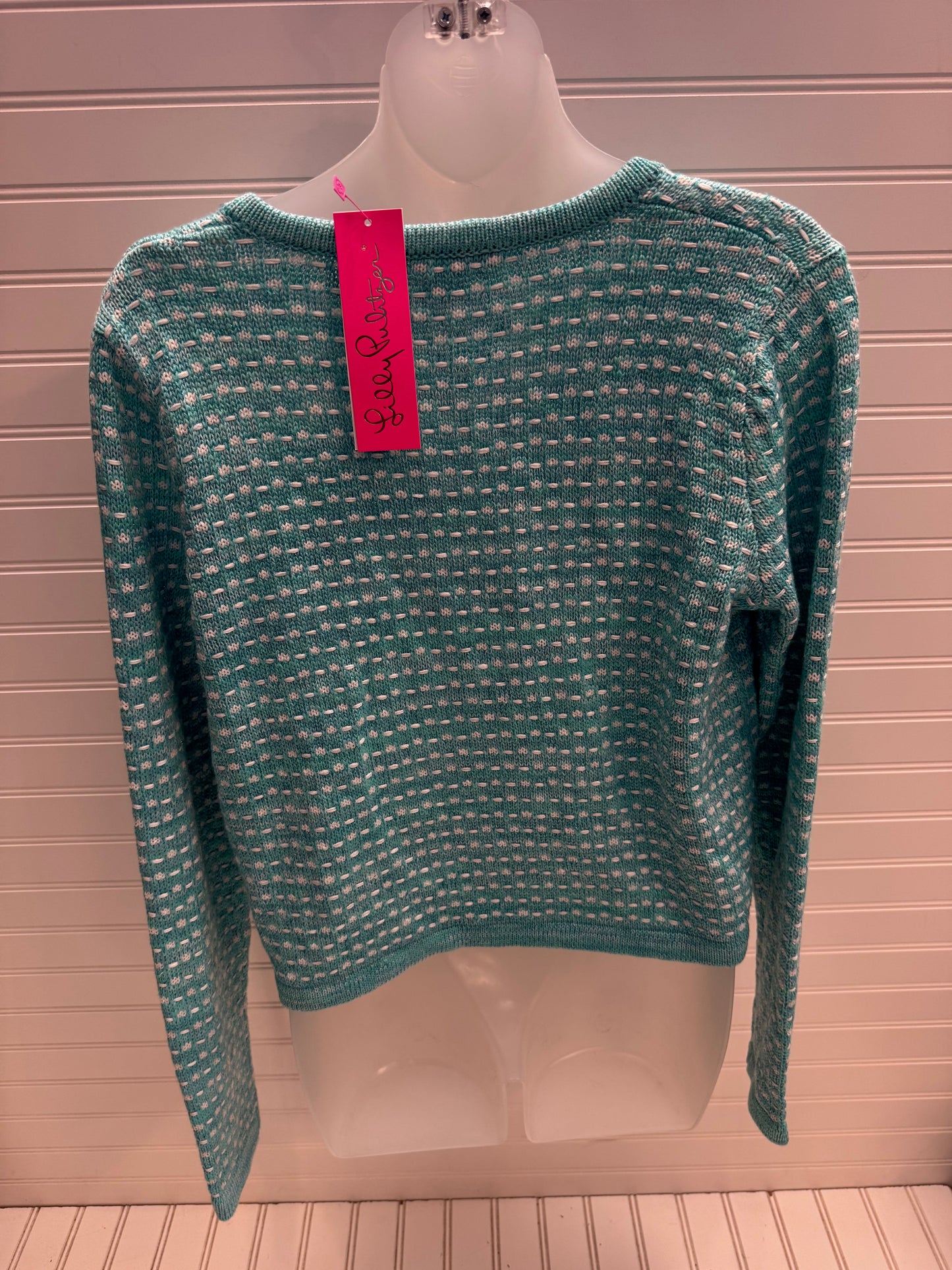 Aqua Sweater Cardigan Designer Lilly Pulitzer, Size M