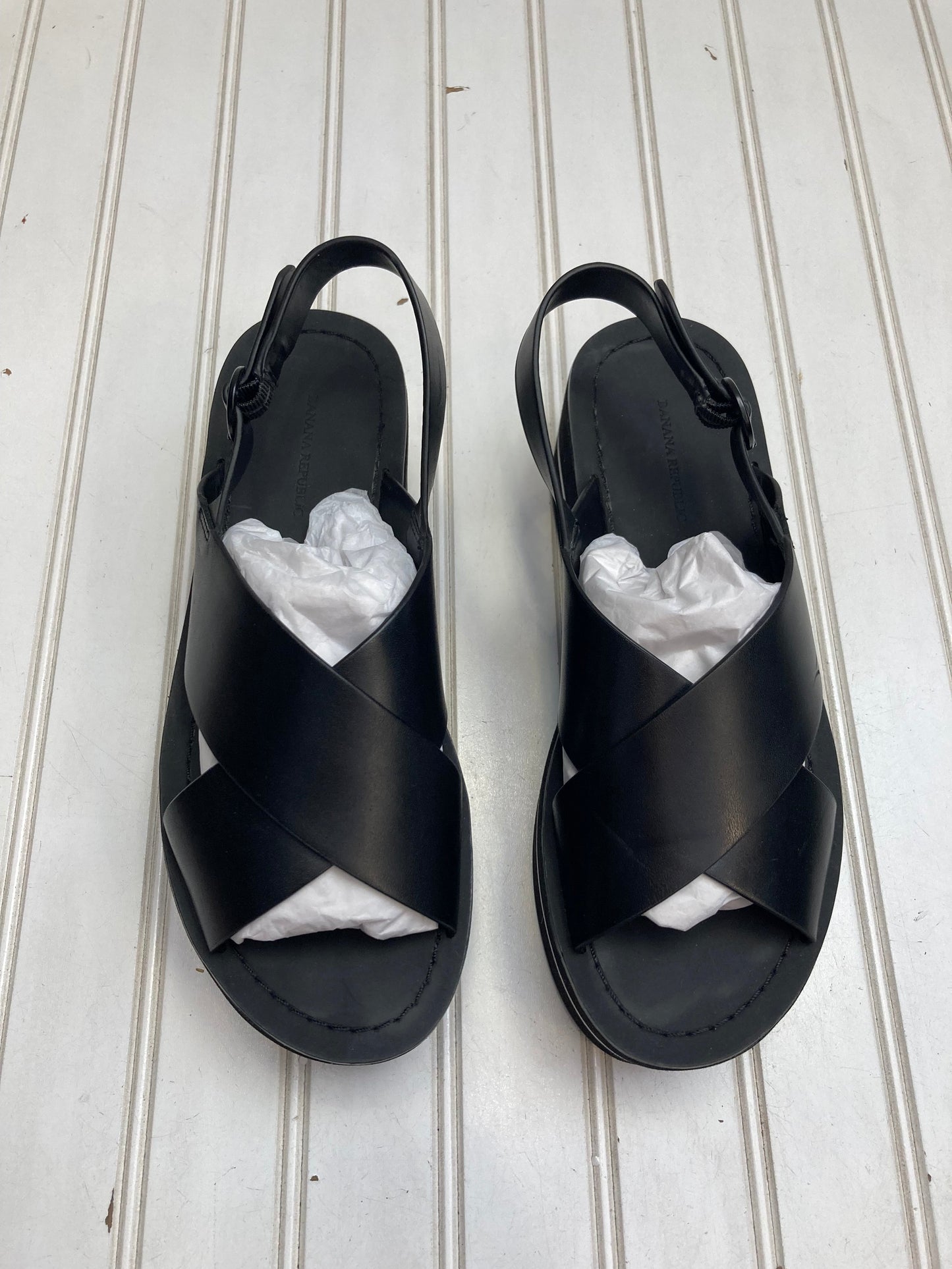 Black Sandals Heels Platform Banana Republic, Size 8.5